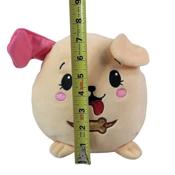 Pikmi Pops Dog Plush Tan 7.5" Floppy Ears Embroid Round Soft Squishy Puppy 2017 - Picture 9 of 9